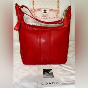 Coach 2001 Vintage Amanda Red Hobo Bag NºCIS-6950 NWOT